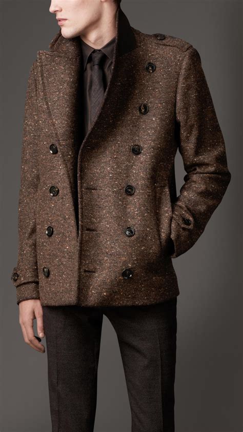 pea coats burberry|burberry wool pea coats men's.